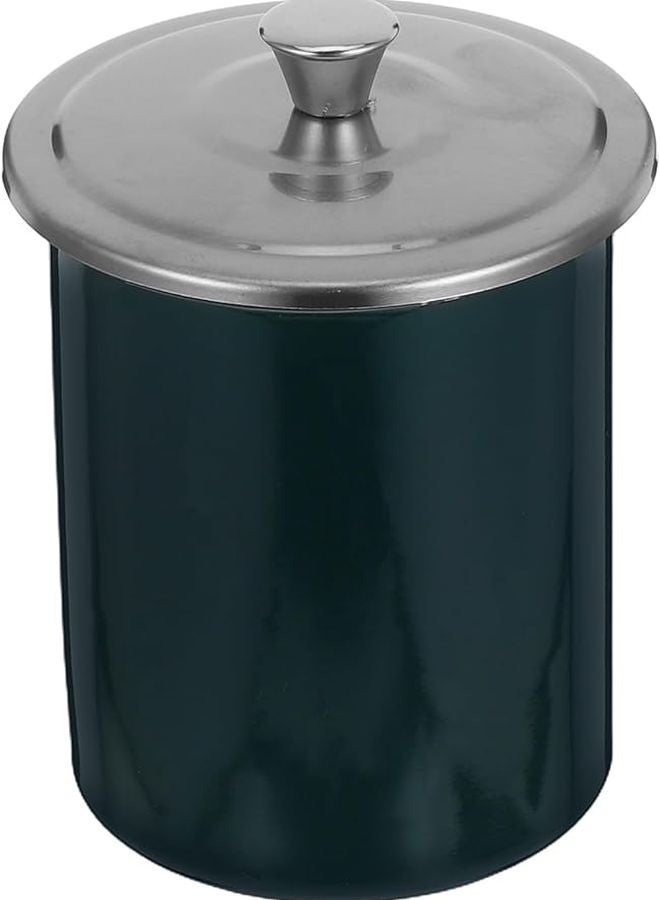 Metal Ashtray with Lid for Outdoor Home Office Decor Cigarette Ashbucket Capacity - Image 1